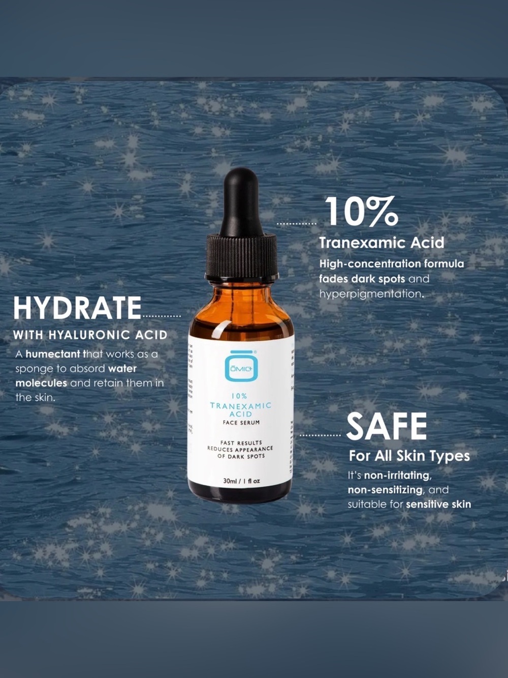 Omic+ 10% Tranexamic Acid Face Serum 10ml - New in Box - Picture 4 of 5
